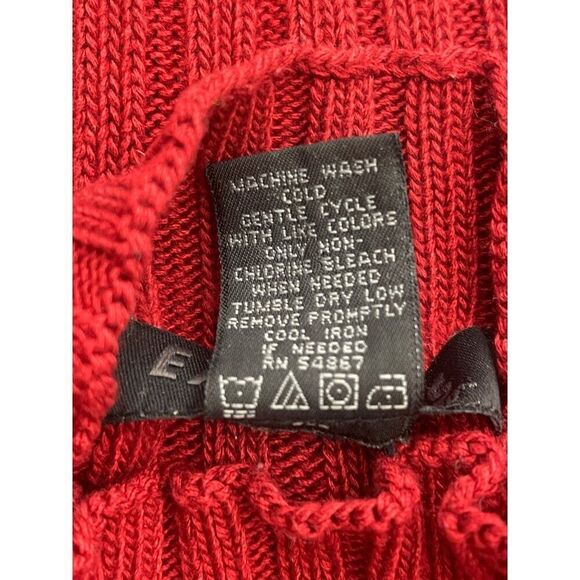 Express Women Burgundy High Neck Cable Sweater Size S - Picture 6 of 6